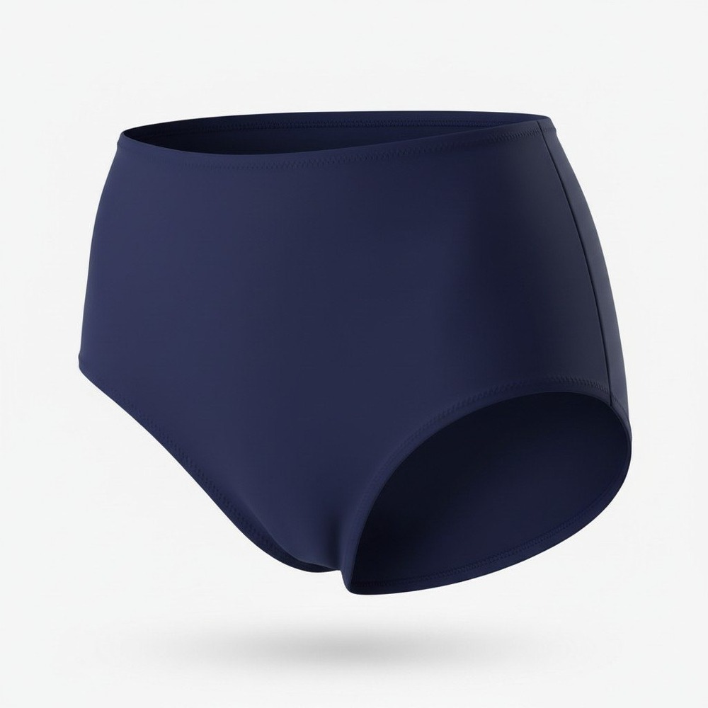 Miraclesuit Basic Pant Bikini Bottom Women 12 Blue High Waist Slimming Swimwear